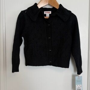 Cat & Jack Classic Black Button-Up Sweater
